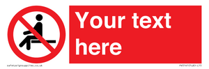 PV5141: Custom No Sitting Sign