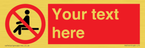 PV5141: Custom No Sitting Sign