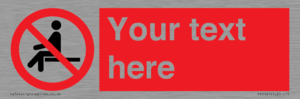 PV5141: Custom No Sitting Sign