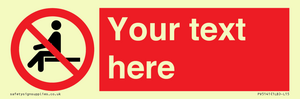PV5141: Custom No Sitting Sign