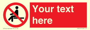 PV5141: Custom No Sitting Sign