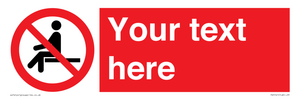 PV5141: Custom No Sitting Sign