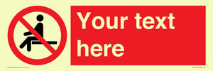 PV5141: Custom No Sitting Sign