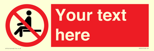 PV5141: Custom No Sitting Sign