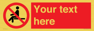 PV5141: Custom No Sitting Sign