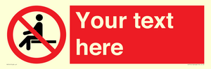 PV5141: Custom No Sitting Sign