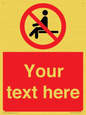 PV5141: Custom No Sitting Sign