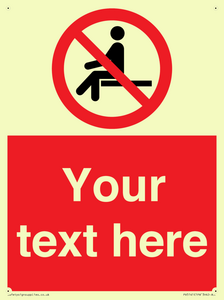 PV5141: Custom No Sitting Sign