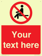 PV5141: Custom No Sitting Sign