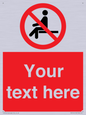 PV5141: Custom No Sitting Sign
