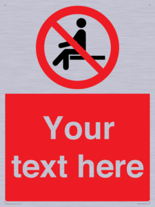 PV5141: Custom No Sitting Sign