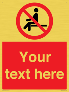 PV5141: Custom No Sitting Sign