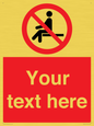 PV5141: Custom No Sitting Sign