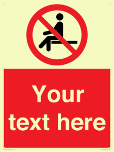 PV5141: Custom No Sitting Sign