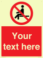 PV5141: Custom No Sitting Sign