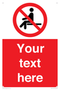 PV5141: Custom No Sitting Sign
