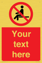 PV5141: Custom No Sitting Sign