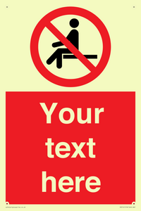 PV5141: Custom No Sitting Sign