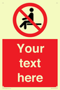PV5141: Custom No Sitting Sign