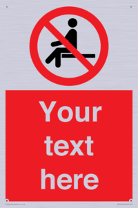 PV5141: Custom No Sitting Sign