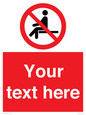 PV5141: Custom No Sitting Sign