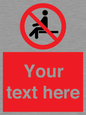 PV5141: Custom No Sitting Sign