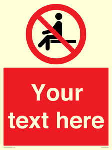 PV5141: Custom No Sitting Sign
