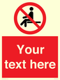 PV5141: Custom No Sitting Sign