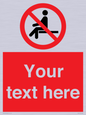 PV5141: Custom No Sitting Sign