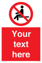 PV5141: Custom No Sitting Sign