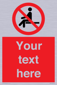PV5141: Custom No Sitting Sign