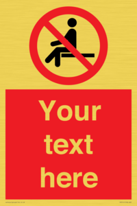PV5141: Custom No Sitting Sign