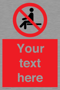 PV5141: Custom No Sitting Sign