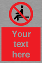 PV5141: Custom No Sitting Sign