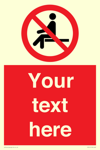 PV5141: Custom No Sitting Sign