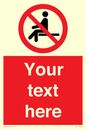 PV5141: Custom No Sitting Sign