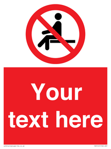 PV5141: Custom No Sitting Sign