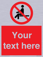 PV5141: Custom No Sitting Sign