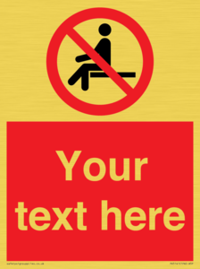 PV5141: Custom No Sitting Sign