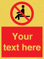 PV5141: Custom No Sitting Sign