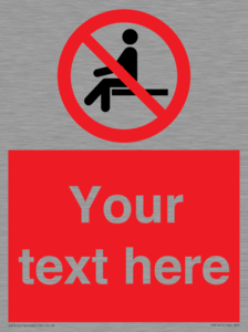 PV5141: Custom No Sitting Sign