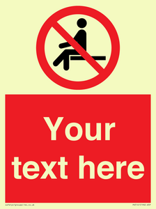 PV5141: Custom No Sitting Sign