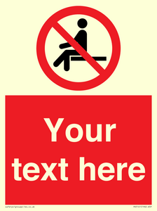 PV5141: Custom No Sitting Sign