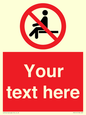 PV5141: Custom No Sitting Sign