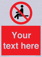 PV5141: Custom No Sitting Sign