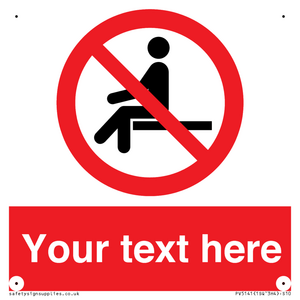 PV5141: Custom No Sitting Sign