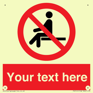 PV5141: Custom No Sitting Sign