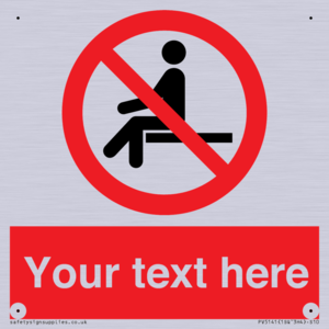 PV5141: Custom No Sitting Sign