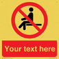 PV5141: Custom No Sitting Sign
