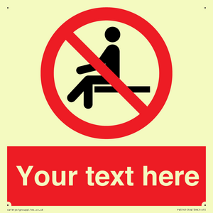 PV5141: Custom No Sitting Sign